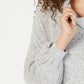 Blusa de malha com gola alta feminina INC International Concepts, cinza, tamanho extra grande