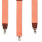 Suspensórios elásticos sólidos masculinos Club Room, laranja, tamanho regular