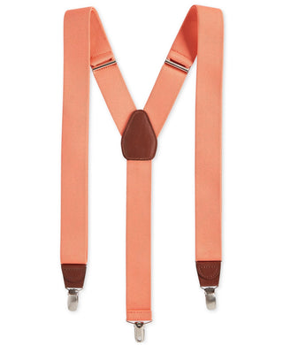 Suspensórios elásticos sólidos masculinos Club Room, laranja, tamanho regular