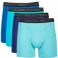 Cuecas boxer masculinas Alfani, pacote com 4, em microfibra, azul-marinho, tamanho pequeno