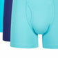 Cuecas boxer masculinas Alfani, pacote com 4, em microfibra, azul-marinho, tamanho pequeno