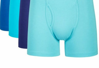 Cuecas boxer masculinas Alfani, pacote com 4, em microfibra, azul-marinho, tamanho pequeno