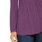 Top drapeado com renda frontal feminino Style &amp; Co, roxo, tamanho extragrande