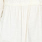Top drapeado com renda frontal estilo &amp; co feminino, branco, tamanho grande