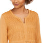 Top drapeado com renda frontal feminino Style &amp; Co, dourado, tamanho M