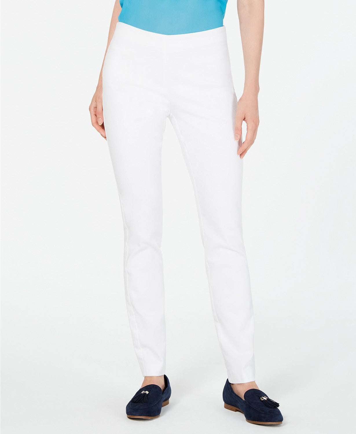 Calça skinny feminina Charter Club Petite Chelsea de sarja elástica, branca, tamanho 6