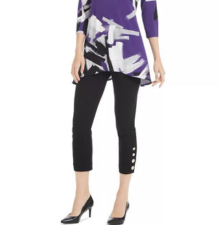 Blusa feminina estampada Alfani, roxa, tamanho pequeno e pequeno