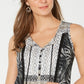 Top feminino com cadarço e borlas Style &amp; Co, preto, tamanho pequeno