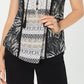 Top feminino com cadarço e borlas Style &amp; Co, preto, tamanho extra pequeno