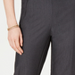 Calça feminina estilo &amp; co, cintura alta, controle de barriga, tamanho 1, cinza