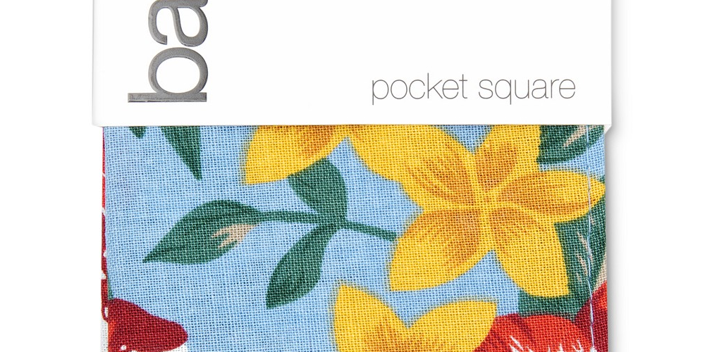 Lenço de bolso floral Bartlett masculino Bar III tamanho azul marinho regular