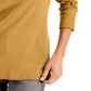 Camisa Henley de algodão pequena Karen Scott feminina, tamanho dourado, pequena e pequena