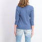 Karen Scott Top feminino de algodão com decote redondo, tamanho pequeno, azul, pequeno