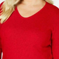 Karen Scott Top Plus Size Feminino de Algodão com Decote Redondo Vermelho Tamanho 1X