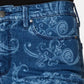 Calça jeans feminina Charter Club com estampa paisley e perna reta, azul médio, tamanho 16