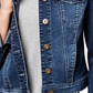Jaqueta jeans feminina Maison Jules azul tamanho extra grande