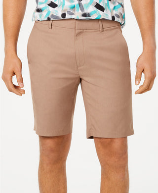 Alfani Men's AlfaTech Stretch Waistband 9" Shorts Brown Size 34"