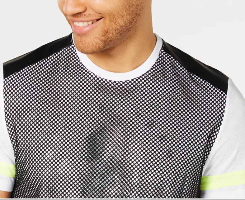 Camiseta gráfica masculina INC International Concepts Mission, tamanho grande, branca