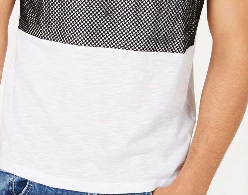 Camiseta gráfica masculina INC International Concepts Mission, tamanho grande, branca