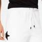 INC International Concepts Shorts Masculino Preto com Cordão e Listras em Malha Branca Tamanho Extra Grande