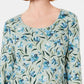 Karen Scott Audra Oasis Top decote redondo feminino, verde, tamanho médio