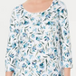 Karen Scott Blusa Estampada Audra Oasis Feminina Azul Escuro Tamanho Pequeno Pequeno