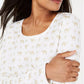 Karen Scott Top feminino pequeno com estampa de camelo, branco, tamanho médio
