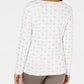 Karen Scott Blusa Feminina Petite com Estampa Camelo Branca Tamanho Petite Pequeno