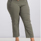 Calça feminina cropped reta INC International Concepts, marrom, tamanho 4