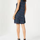 Vestido rodado estampado feminino Style &amp; Co, azul marinho, tamanho XXG