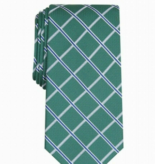 Gravata Grid Masculina Club Room Verde Tamanho Regular