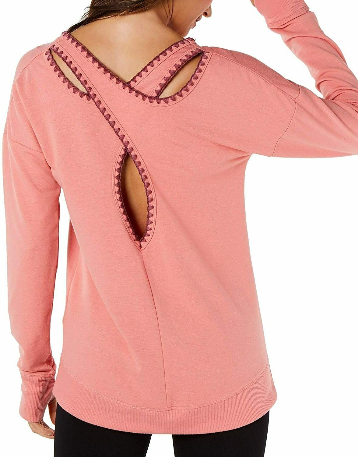 Blusa feminina Ideology com ponto cruz nas costas, tamanho pequeno