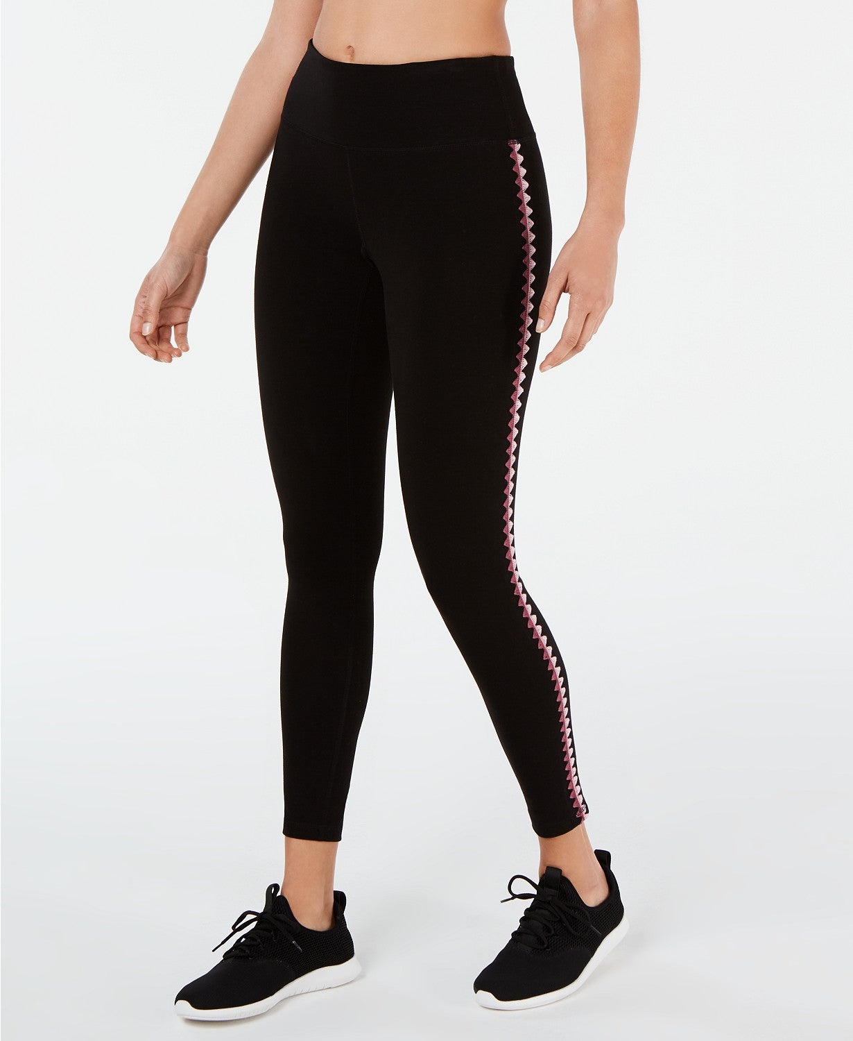 Leggings femininas Ideology Blanket-Stitch pretas tamanho 2 extra grande