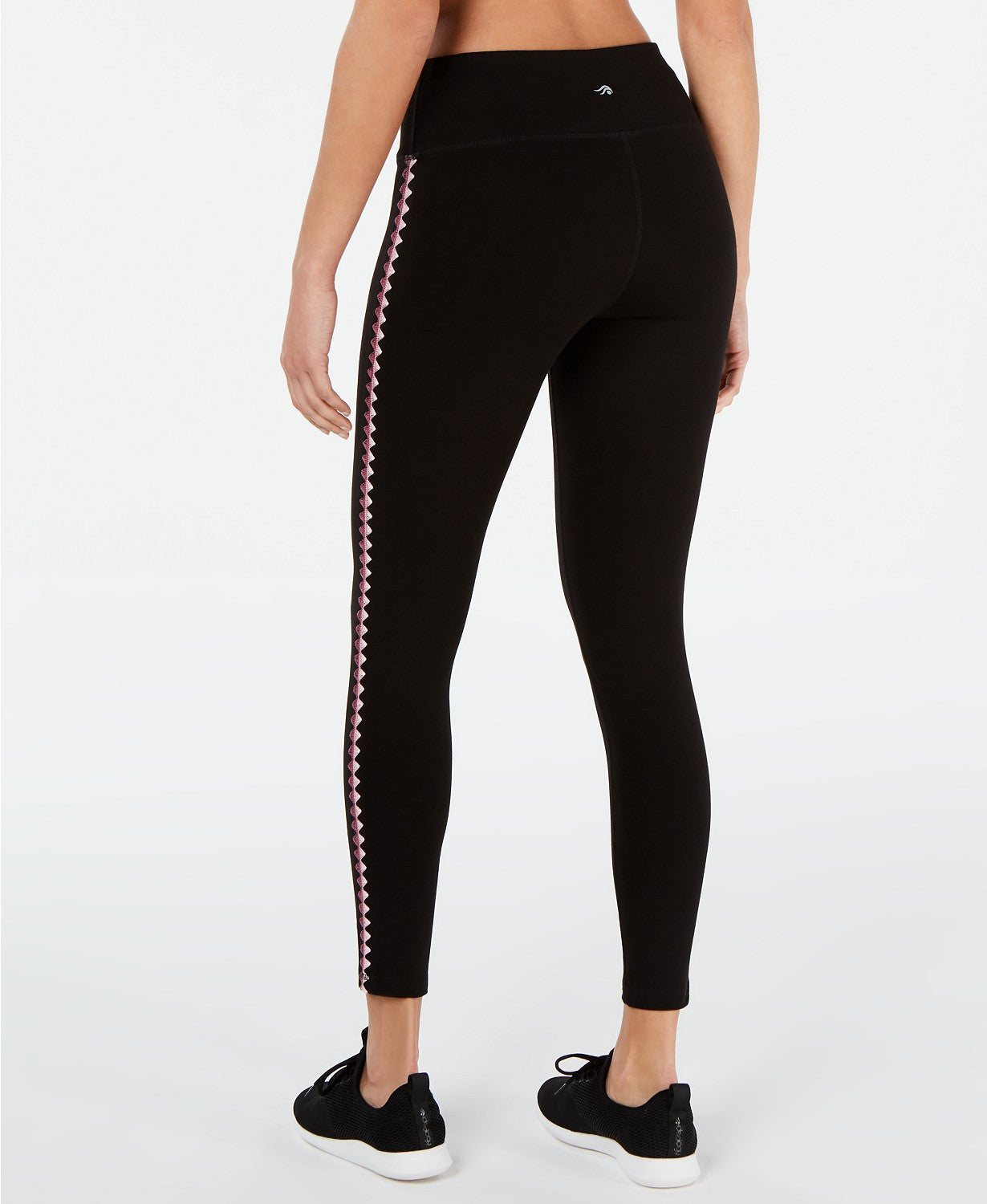 Leggings femininas Ideology Blanket-Stitch pretas tamanho 2 extra grande