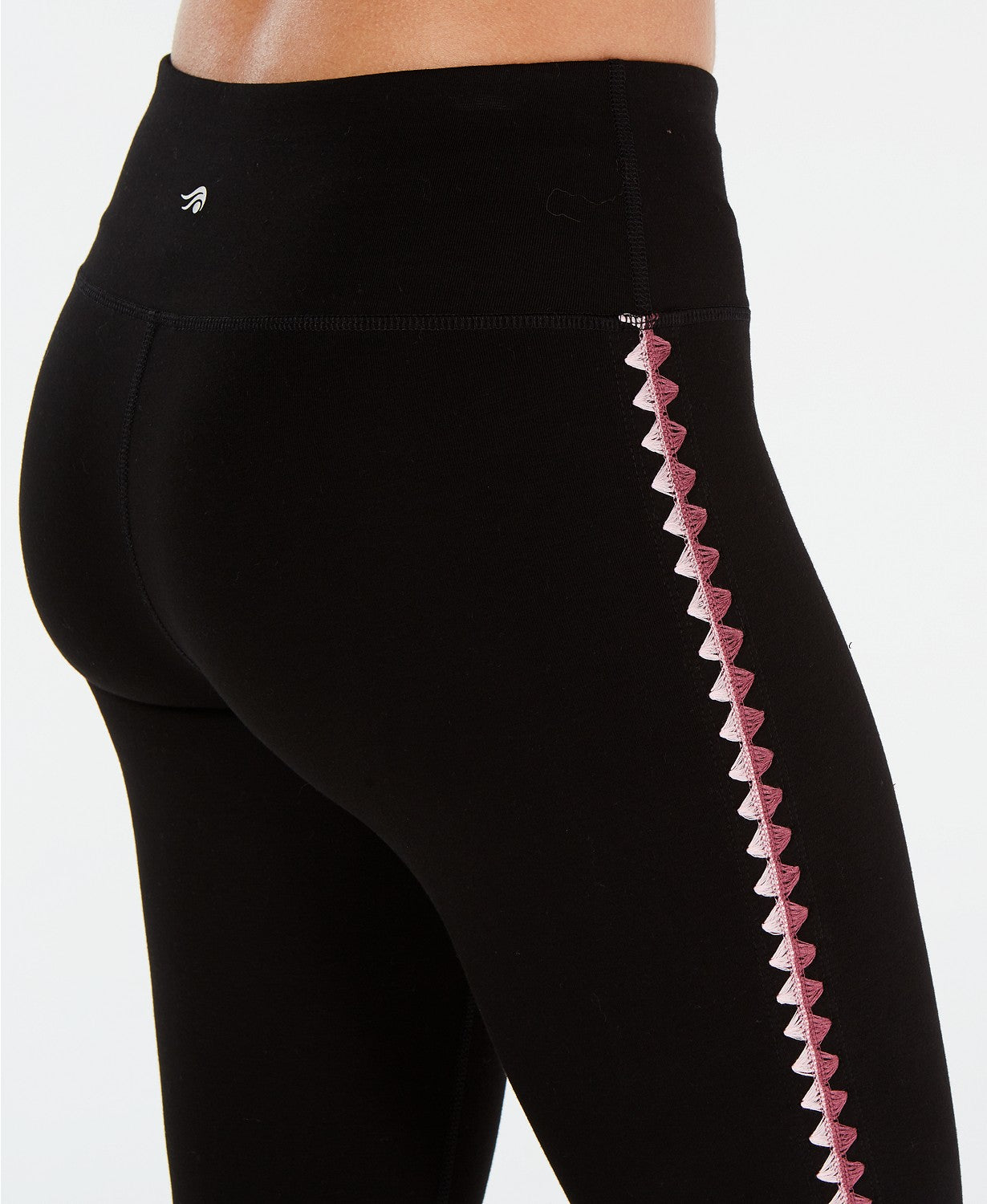 Leggings femininas Ideology Blanket-Stitch pretas tamanho 2 extra grande
