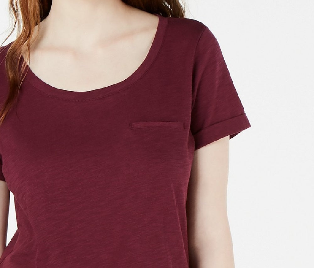 Pijama de malha com gola redonda Charter Club, roxo, tamanho pequeno