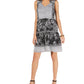 Vestido feminino estilo camponês estampado pequeno, preto, tamanho pequeno