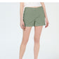 Shorts chino feminino Maison Jules com frente lisa, verde, tamanho 14