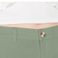 Shorts chino feminino Maison Jules com frente lisa, verde, tamanho 14