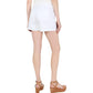 Shorts chino feminino Maison Jules com frente lisa, branco, tamanho 8