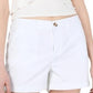 Shorts chino feminino Maison Jules com frente lisa, branco, tamanho 8