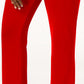 Calça feminina Karen Scott Classic Fleece com cintura elástica, vermelha brilhante, tamanho pequeno