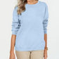 Moletom feminino Karen Scott Fleece Azul Tamanho Médio