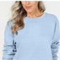 Moletom feminino Karen Scott Fleece Azul Tamanho Médio