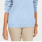 Moletom feminino Karen Scott Fleece Azul Tamanho Médio