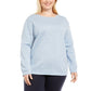 Moletom feminino Karen Scott Fleece Azul Tamanho 2 Extra Grande