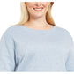 Moletom feminino Karen Scott Fleece Azul Tamanho 2 Extra Grande