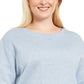 Karen Scott Moletom de lã plus size feminino azul tamanho XX-G