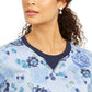 Moletom feminino Karen Scott Sport Key Garden Fleece Intrepid Blue, tamanho pequeno