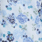 Moletom feminino Karen Scott com estampa floral e lã, azul, tamanho extragrande